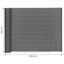 Dwustronna mata bambusowa 100x500 cm na balkon taras ogrodzenie antracyt MultiGarden