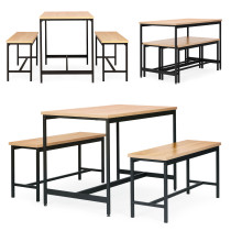 Zestaw loftowych mebli do jadalni kuchni stolik 2 ławki ModernHome