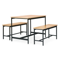 Zestaw loftowych mebli do jadalni kuchni stolik 2 ławki ModernHome