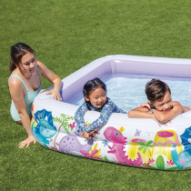 Dmuchany basen brodzik z daszkiem dla dzieci fioletowy INTEX 57470-DINO