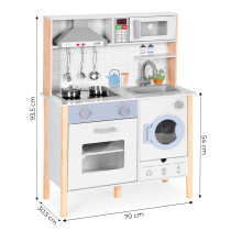 Kuchnia dla dzieci dźwięki LED piekarnik pralka akcesoria kuchenne ECOTOYS