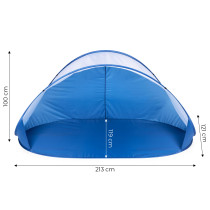 Namiot plażowy parawan samorozkładający na plażę basen ogród niebieski MultiGarden