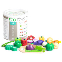 Drewniane warzywa do krojenia dla dzieci 20 sztuk ECOTOYS