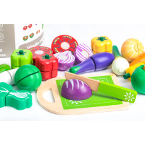 Drewniane warzywa do krojenia dla dzieci 20 sztuk ECOTOYS