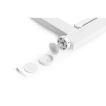 Bramka barierka zabezpieczająca 74-132 cm na schody i drzwi stal dodatkowe panele biała ECOTOYS