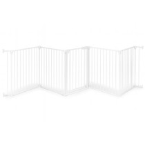 Bramka kojec barierka ochronna dla dzieci i zwierząt 5 paneli 60 cm metal biały ECOTOYS