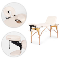 Drewniany stół do masażu i rehabilitacji 3-segmentowy składany w walizkę + torba ModernHome