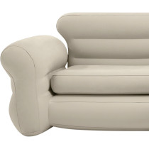 Dmuchana kanapa narożna sofa czteroosobowa 257x203x76 cm beżowa INTEX 68575