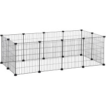 Kojec modułowy zagroda dla małych zwierząt gryzoni chomika świnki morskiej czarny