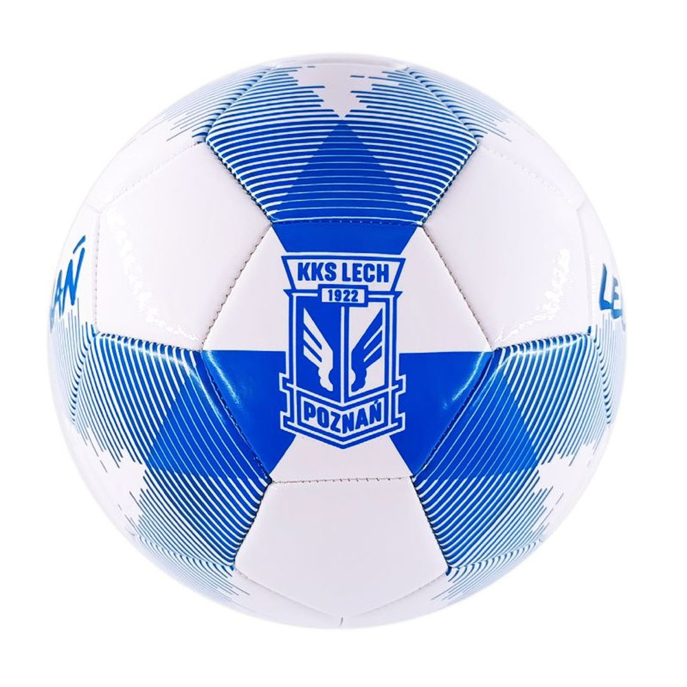 Piłka Herb Lech Poznań Bialo-Niebieska			