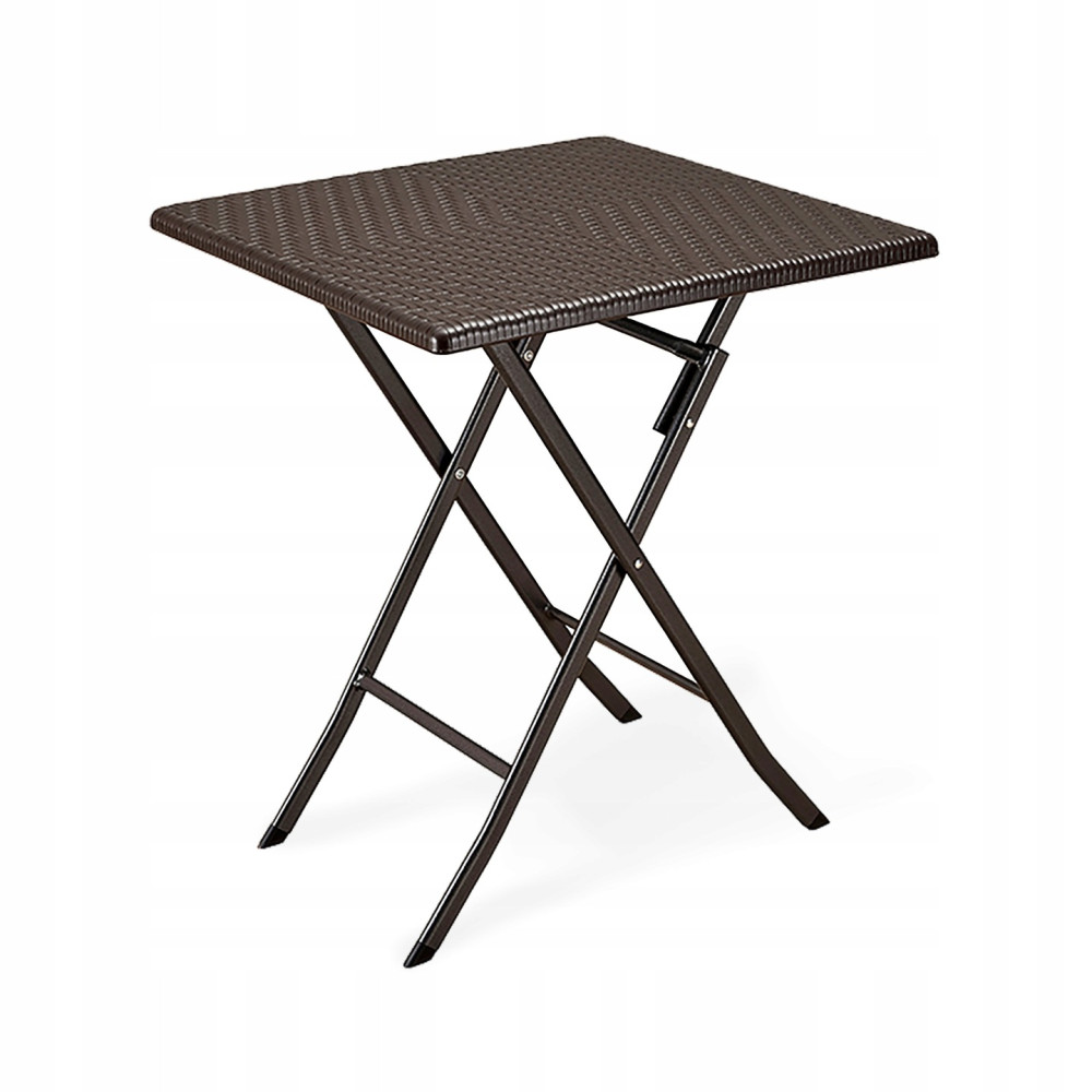 Stolik ogrodowy składany stół kawowy ratan balkon 62 cm ModernHome