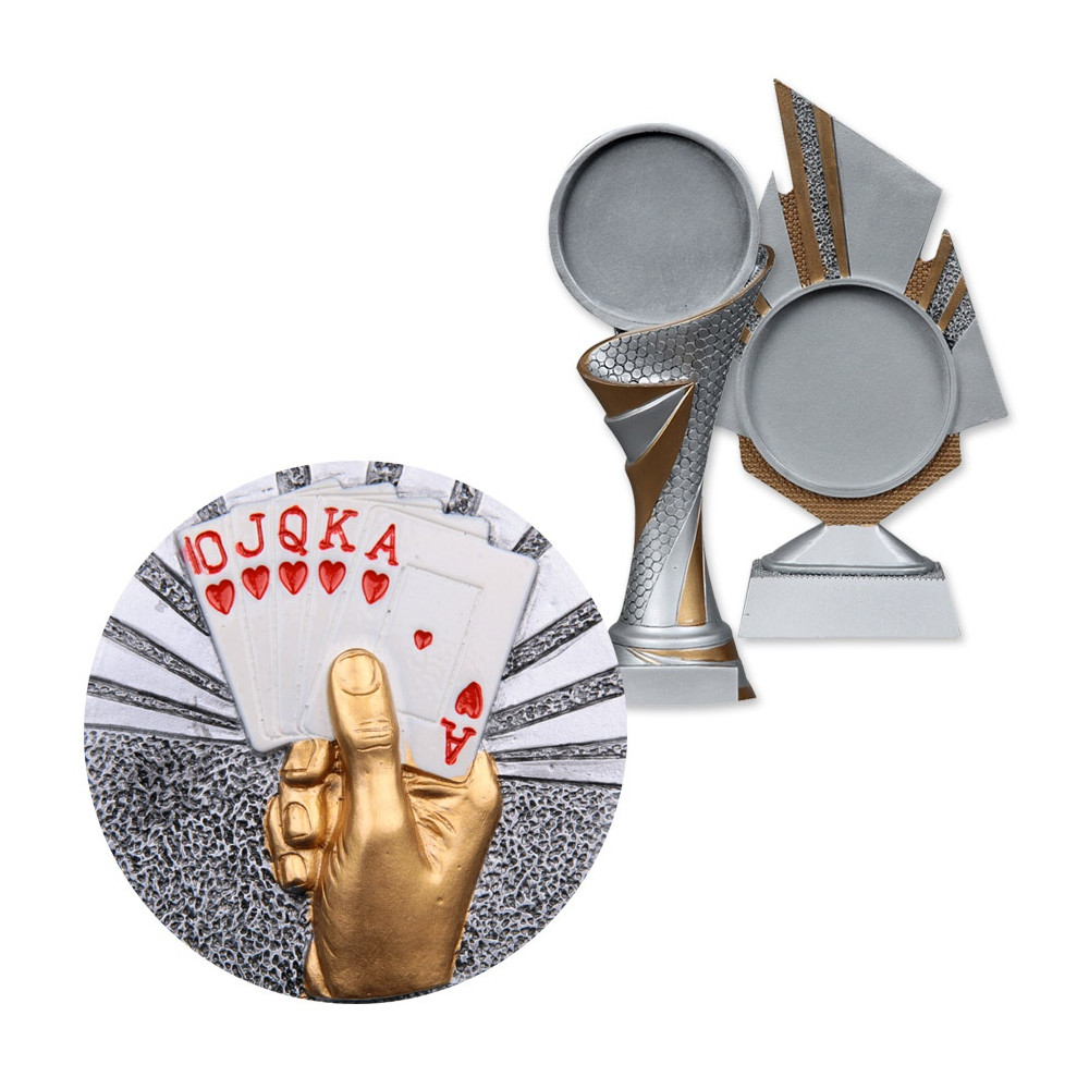 Emblemat płaskorzeźba karty 70mm FG060			