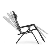 Leżak fotel ogrodowy plażowy regulowane oparcie ZERO GRAVITY MultiGarden - szary