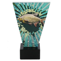 Trofeum szklane wędkarstwo			