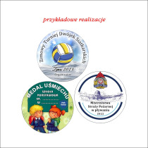 Tabliczka z grawerem - emblemat 50 mm na medal			