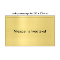 Tabliczka na podkład bardzo duża			