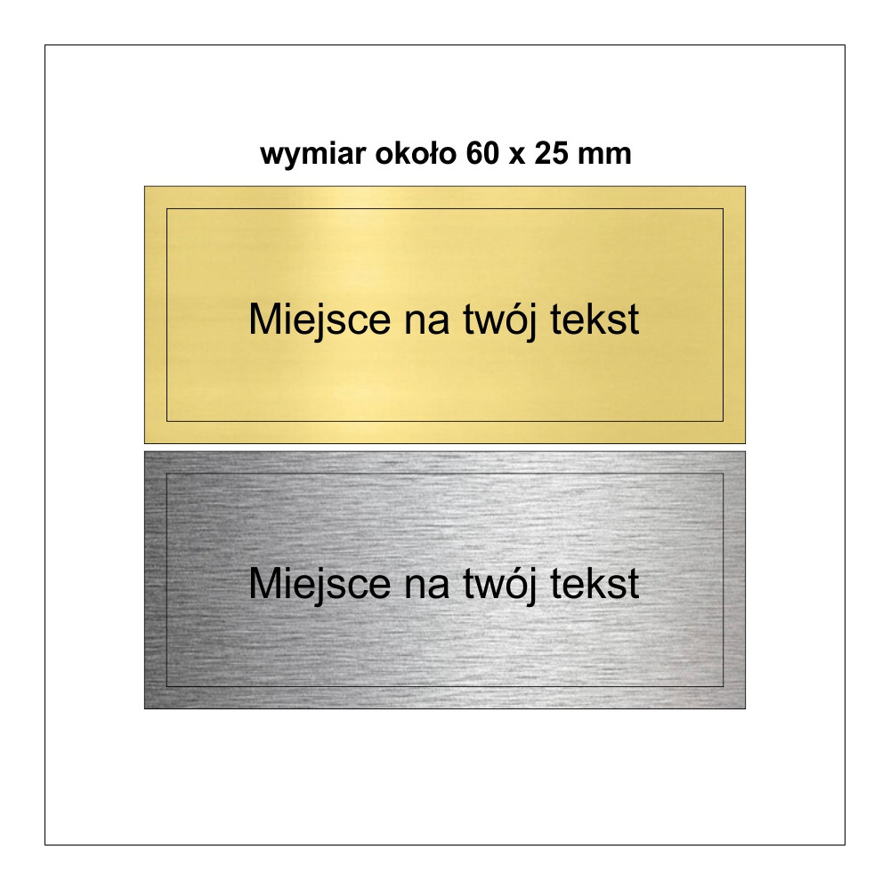 Tabliczka na puchar-statuetkę mała			