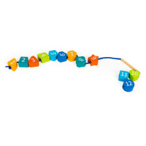 Drewniany zegar sorter edukacyjny 3w1 świecący ECOTOYS