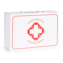 Drewniany zestaw małego lekarza walizka medyczna dla dzieci 34 elementy