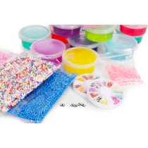 Zestaw do robienia slime glutków dla dzieci DIY masa plastyczna rozciągliwa gniotek 113 elementów