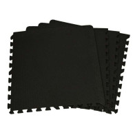 Mata do ćwiczen puzzle EB FIT 60x60x1,0cm 4 szt czarna			