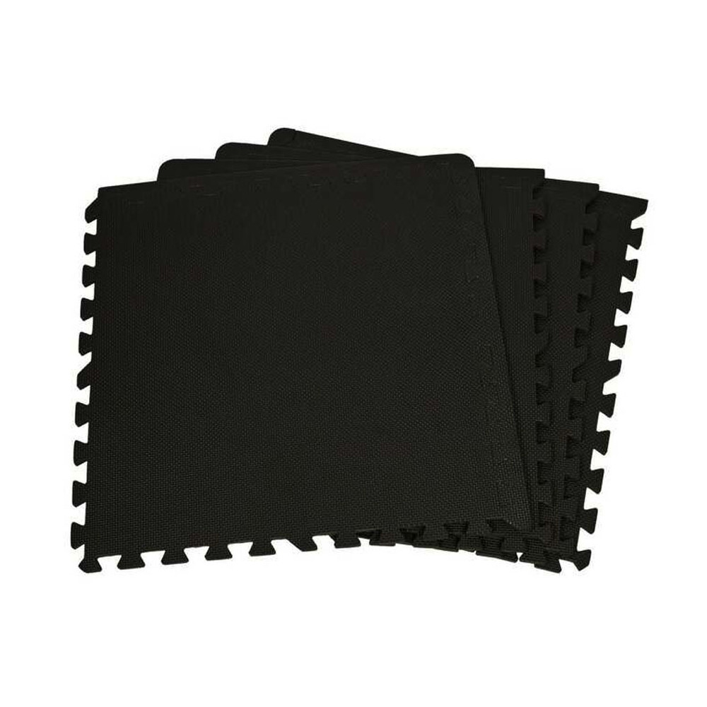 Mata do ćwiczen puzzle EB FIT 60x60x1,0cm 4 szt czarna			