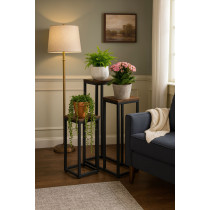 Kwietnik stojący stojak na kwiaty ozdoby 3 półki loft ModernHome