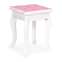 Duża toaletka zabawkowa dla dziewczynki potrójne lustro taboret szuflada ECOTOYS