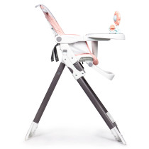 Fotelik krzesełko do karmienia róż składany ECOTOYS