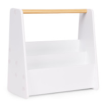 Biblioteczka dziecięca Montessori regał na książki organizer 3 poziomy biały ECOTOYS
