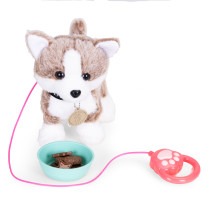 Interaktywny piesek na smyczy husky chodzi i merda ogonem melodyjki