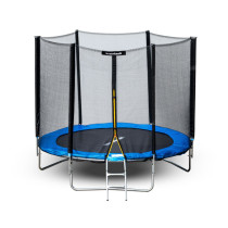 Trampolina ogrodowa z siatką zewnętrzną o średnicy 8 ft 244-252 cm + drabinka