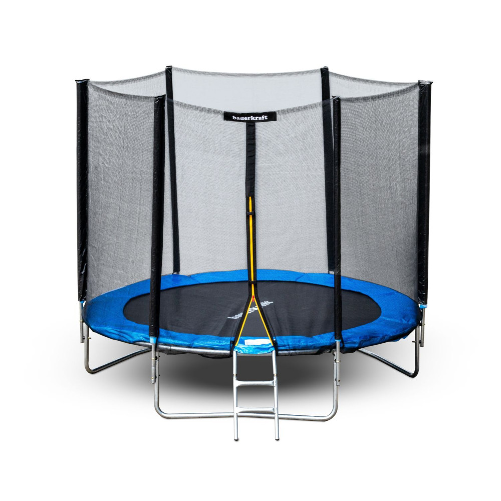 Trampolina ogrodowa z siatką zewnętrzną o średnicy 8 ft 244-252 cm + drabinka