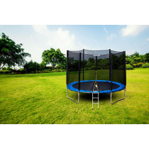 Trampolina ogrodowa z siatką zewnętrzną o średnicy 8 ft 244-252 cm + drabinka