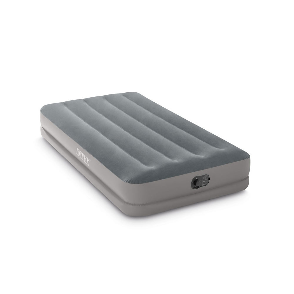 Materac dmuchany jednoosobowy 191x99x30 cm z wbudowaną pompką elektryczną INTEX 64112