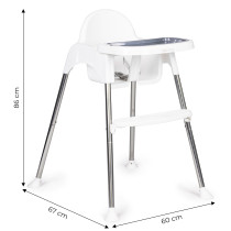 Krzesełko fotelik do karmienia 2w1 tacka pasy ECOTOYS