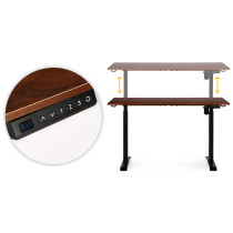 Biurko elektryczne regulowane 140x70 cm regulacja wysokości 76-121 cm ModernHome