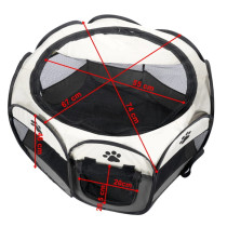 Kojec uniwersalny składany klatka dla psa kota - szary