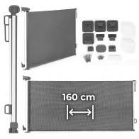 Bramka barierka roleta 160 cm ochronna zabezpieczająca na schody i drzwi szara ECOTOYS