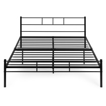 Łóżko metalowe 160x200 cm ze stelażem czarna rama ModernHome
