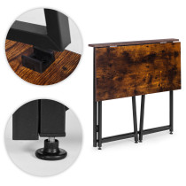 Biurko komputerowe składane 80x45 cm stolik pod laptopa loft ModernHome