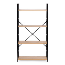 Regał drewniany szeroki 4 półki nowoczesny LOFT ModernHome