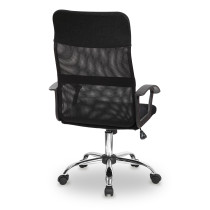 Fotel biurowy obrotowy oparcie siateczkowe czarny