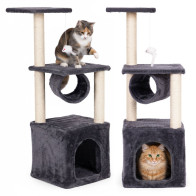 Drapak dla kota legowisko słupek wieża do drapania domek 94 cm szary Petsi