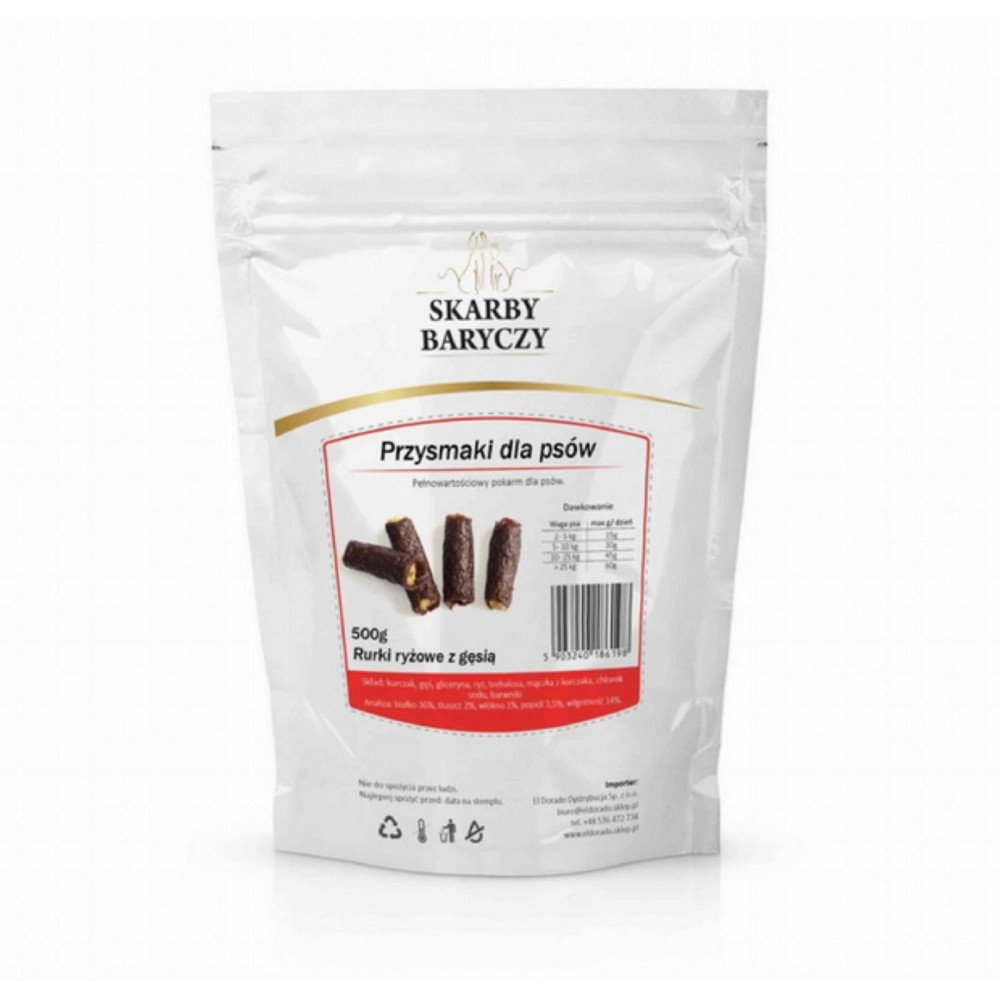 Skarby Baryczy rurki ryżowe z gęsią 500g