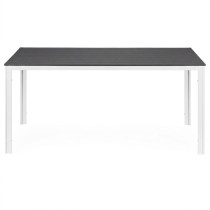 Stół ogrodowy 6-osobowy 156x78 cm polywood meble na taras szare białe MultiGarden