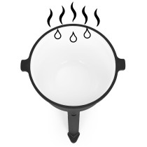 Kociołek żeliwny emaliowany 8L stojący garnek myśliwski ognisko grill MultiGarden