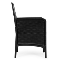 Fotel ogrodowy z poduszką krzesło na balkon taras ogród czarny MultiGarden