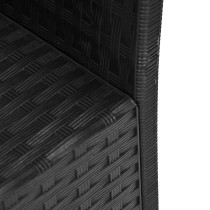 Fotel ogrodowy z poduszką krzesło na balkon taras ogród czarny MultiGarden