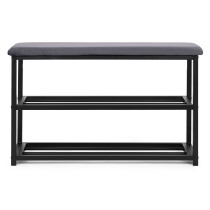 Szafka na buty z siedziskiem regał ławka tapicerowana 80 cm 2 półki ModernHome